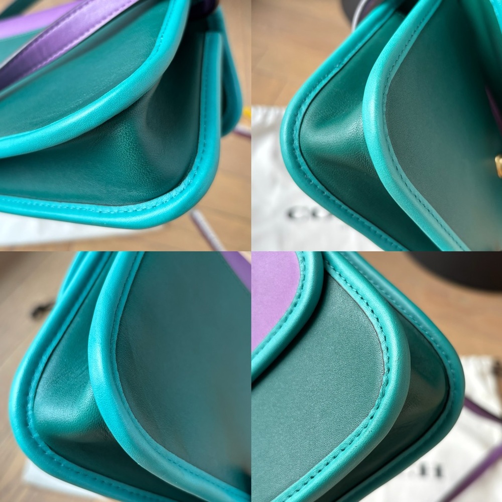 COACH Turnlock Clutch in Colorblock - Picture 5 of 16